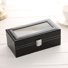4 слота кожаная пакетная коробка для ювелирных изделий для ювелирных изделий